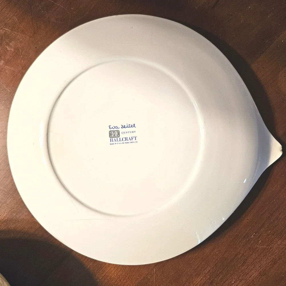 Eva Zeisel Hallcraft Century Autumn Leaves Snack Plate Mid Century Modern MCM